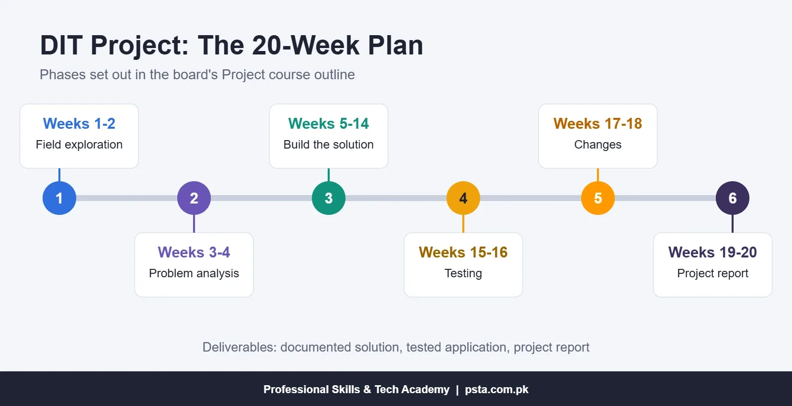 DIT project 20-week plan from field exploration to project report