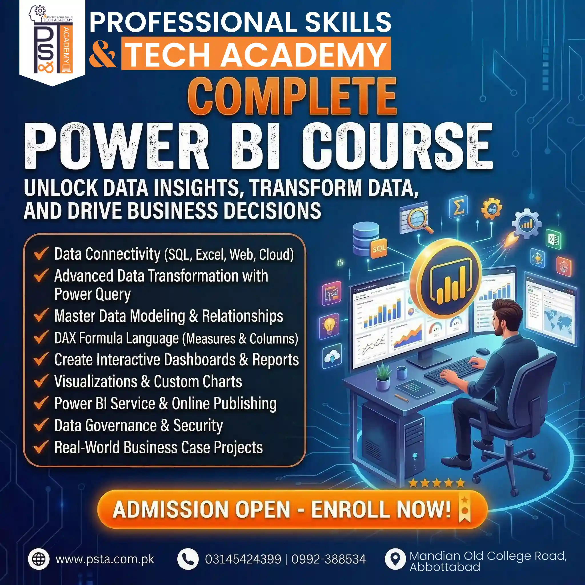 Power BI Course: Data Analytics & Dashboards Course in Abbottabad