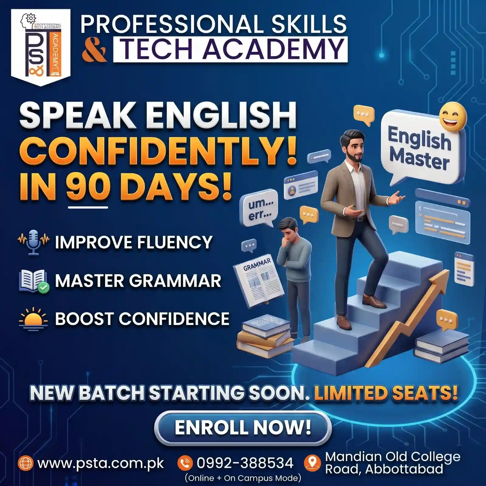 English Spoken & Grammar Course in Pakistan – Build Confidence, Speak Fluently (Online & Campus) Course Online in Pakistan & Campus in Abbottabad