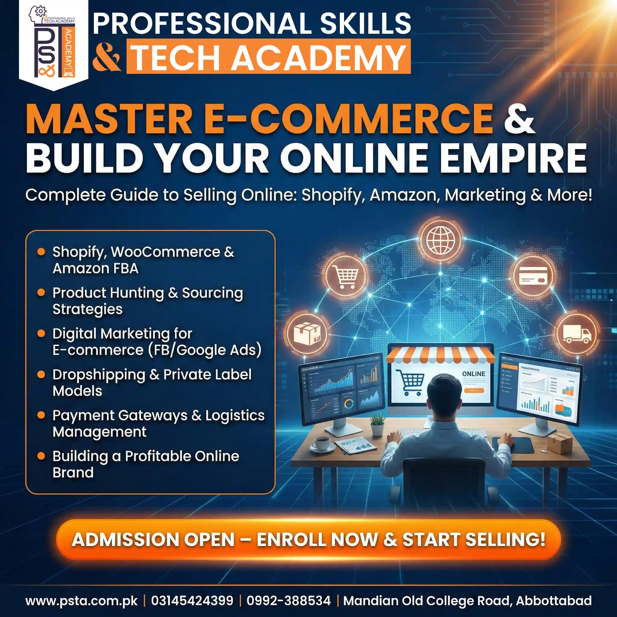 Master E-Commerce & Build Your Online Empire: Amazon FBA, Shopify & Dropshipping - IT Course in Abbottabad