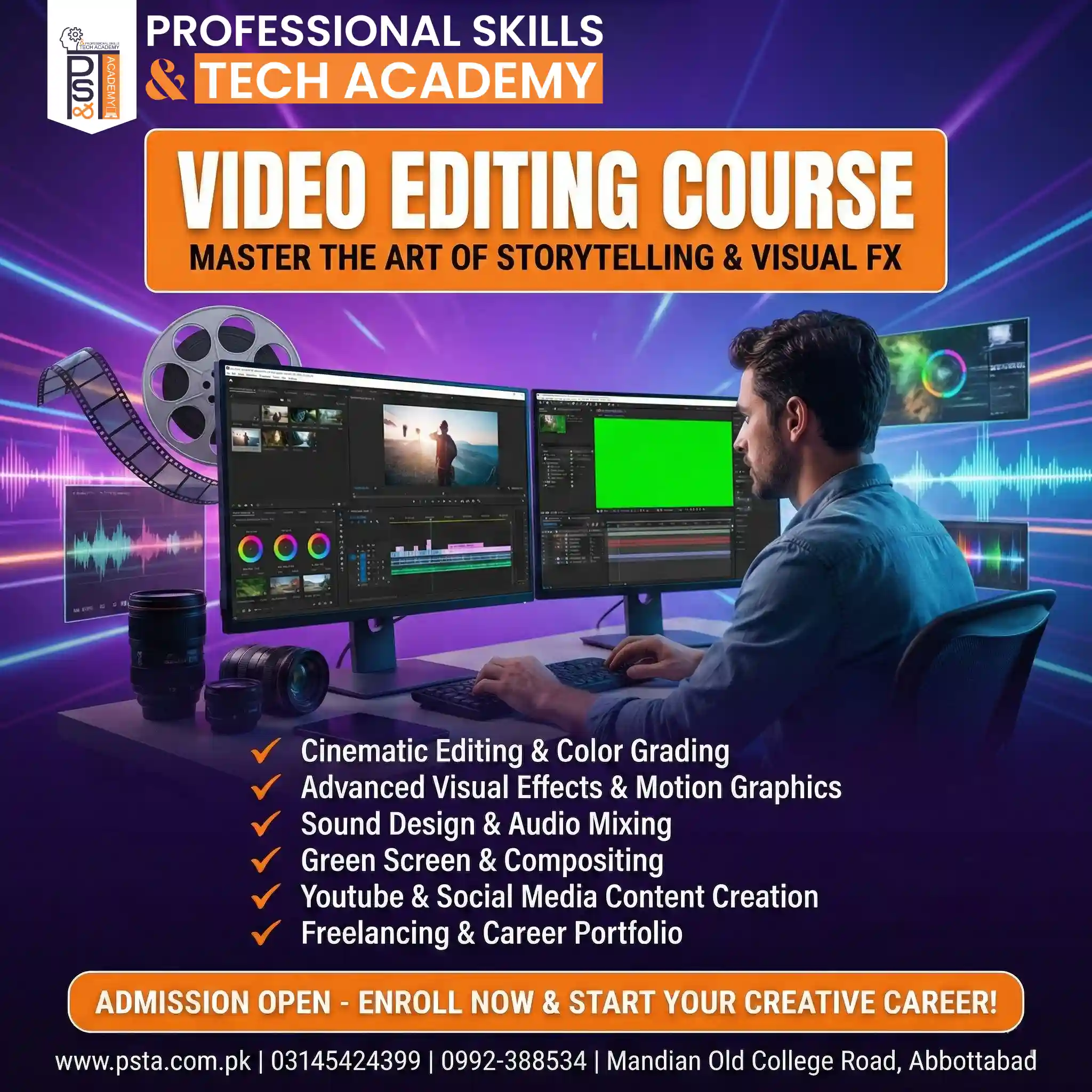 Mastering Video Editing & Visual Effects (VFX) Course in Abbottabad
