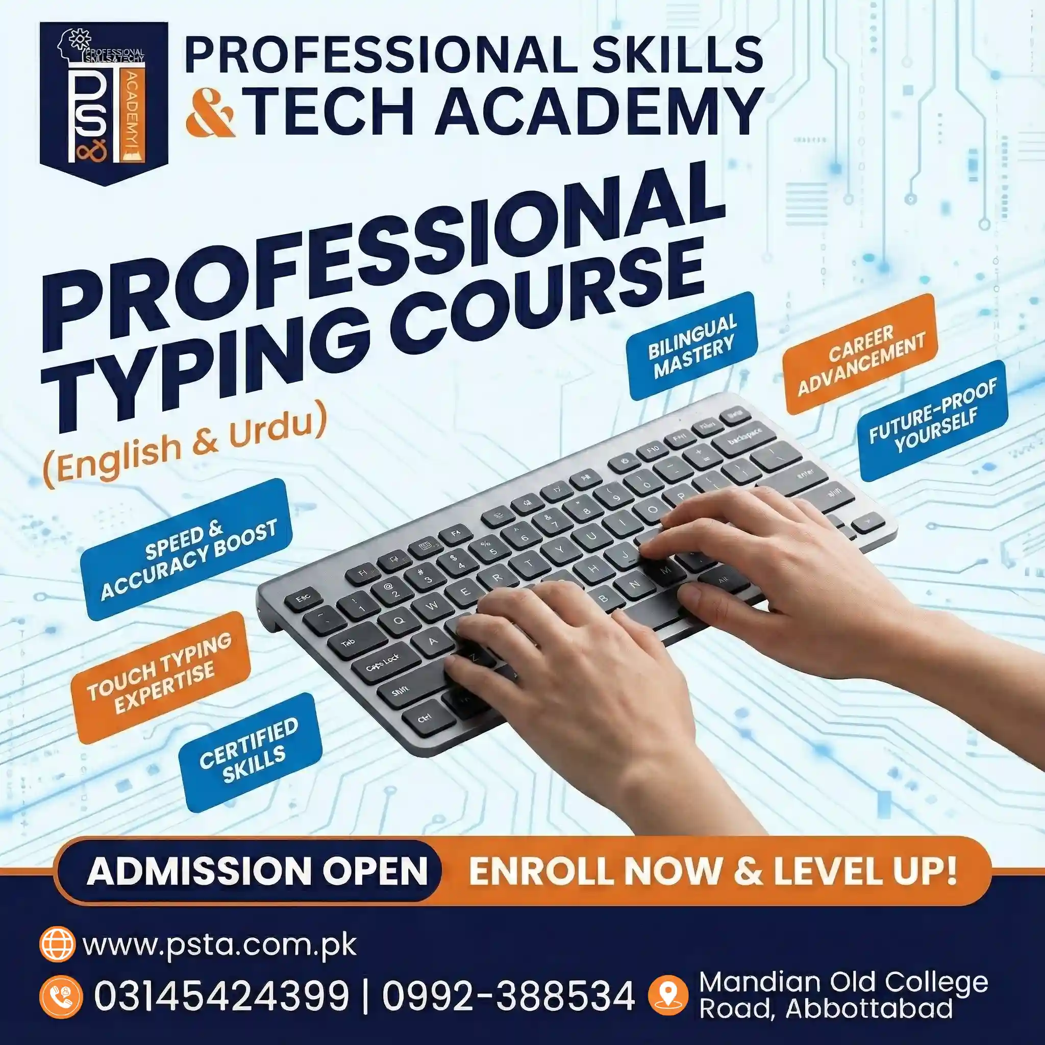 Professional English & Urdu Typing Course in Abbottabad
